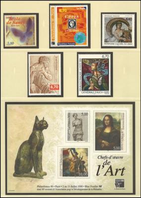 ** - Sammlung Frankreich ca. 1938/2000, - Francobolli e cartoline