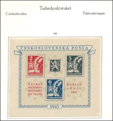 ** - Tschechoslowakei - gepflegte Sammlung  1945/1989, - Francobolli e cartoline