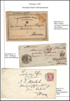 Poststück/Briefstück - Österr. Ausg. 1867 - Partie - Známky a pohlednice