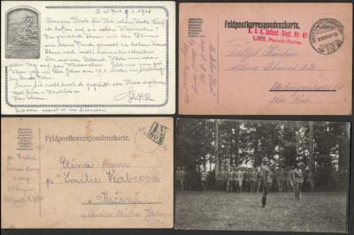 Poststück - Österr. Feldpost WK I - Sammlung Feldpost der Infanterie - Regimenter Nr. 1 bis 49, - Známky a pohlednice