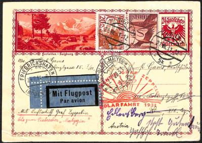 Poststück - Österreich 1931 Zeppelin - Stamps and postcards