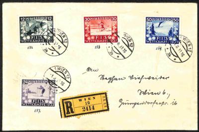 Poststück - Österreich 1933 Nr.551-54 (FIS - Stamps and postcards