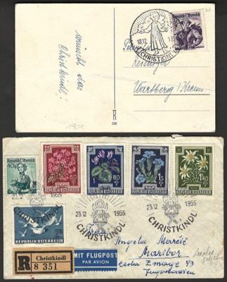 Poststück - Österreich Christkindl 13 Belege ab 1951, - Francobolli e cartoline
