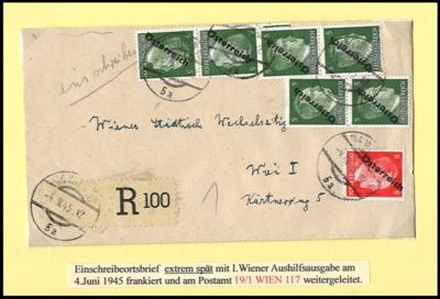 Poststück - Österreich I. Wiener Aushilfsausgabe - Stamps and postcards
