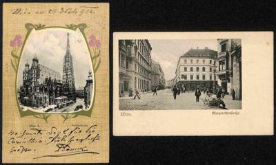 Poststück - Partie AK Wien, - Briefmarken und Ansichtskarten