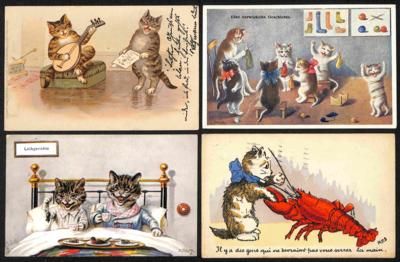 Poststück - Partie Motivkarten "Katzen", - Stamps and postcards