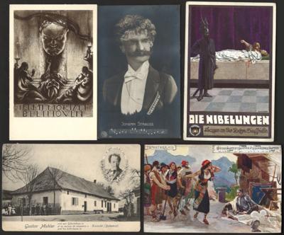 Poststück - Partie Motivkarten "Musiker" (Beethoven, - Francobolli e cartoline
