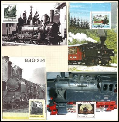 Poststück - Umfangreiche Sammlung EISENBAHN von alter Dampflok bis Neuzeit, - Stamps and postcards