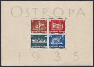 (*) - Dt. Reich 1935 OSTROPA-Block, - Briefmarken und Ansichtskarten