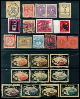 **/*/gestempelt - Dt. Reich - Kurier- u. Privatpostwertzeichen - Stamps and postcards