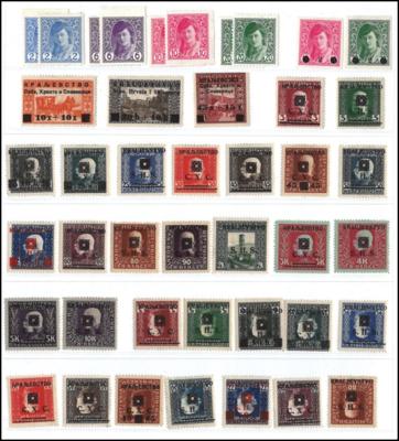 **/*/gestempelt - Jugoslawien - Sammlung  ca. 1918/1951, - Stamps and postcards