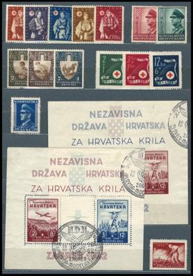 **/*/gestempelt - Partie div. Europa u.a. mit Triest Zone B - Kroatien - Jugosl. etc., - Stamps and postcards