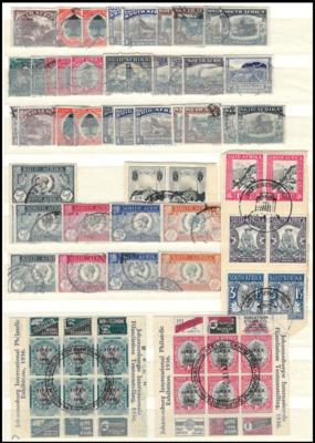 **/*/gestempelt - Partie Südafrika mit etwas Homelands und SWA, - Stamps and postcards