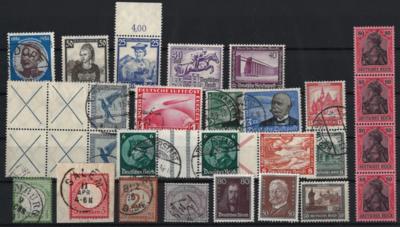 **/*/gestempelt/Poststück - Dt. Reich Sammlung 1872-1938 mit diversen Farbvarianten, - Stamps and postcards