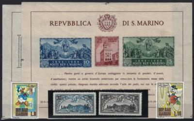 **/*/gestempelt - Sammlung San Marino ca. 1941/1993 sowie etwas Dubl. Italien ab 1990, - Francobolli e cartoline