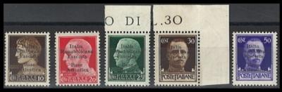 ** - Italien 1943 - Miltärpost Marken Ausg. der Kommandos an der Atlantischen Küste (Bordeaux) Mi. Nr. 6, - Briefmarken und Ansichtskarten