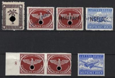 */(*) - Kl. Partie D. Feldpost WK II u.a. mit Nr. 5a (*), - Briefmarken und Ansichtskarten