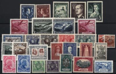 **/* - Liechtenstein hochwertige Sammlung 1912-1971bis auf Bl.1 fast komplett mit hohem postfrisch-Anteil, - Známky a pohlednice