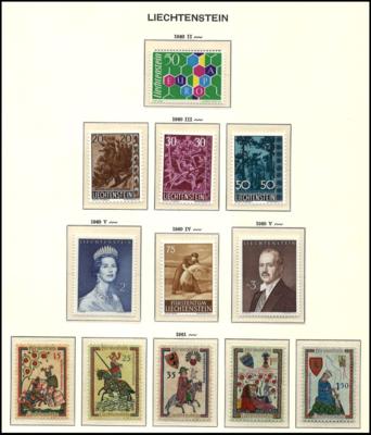 ** - Liechtenstein Sammlung ab 1959-2006 praktisch komplett in 1 Schaubek und 1 Lindner, - Stamps and postcards