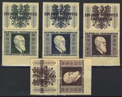 ** - Österr. - RENNER geschnitten mit Zierfeld oben,übl. Unebenh., - Stamps and postcards