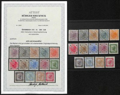 ** - Österreich Nr.105-18 (Freimarken - Stamps and postcards