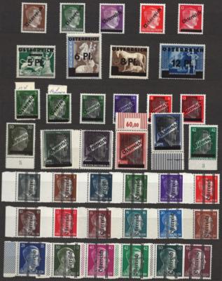 ** - Österreich Sammlung 1945-72 sehr sauber mit kpl. Wiener Provisorien, - Stamps and postcards