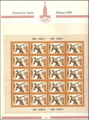 **/Poststück Olympische Spiele 1980 Moskau - Stamps and postcards