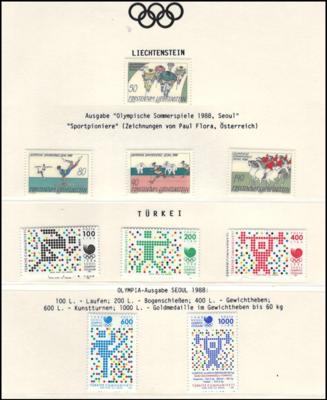 **/Poststück - Olympische Spiele 1988 Calgary - Stamps and postcards