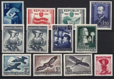 ** - Sammlung Österr. 1945/2000 mit Trachten II - Kindheit - Kärnten - Flug 1950/53 - Wiederaufbau II, - Stamps and postcards