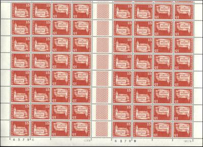 ** - Schweiz Frankaturware - u.a. Kehrdruck Bögen Freimarken 1968, - Briefmarken und Ansichtskarten