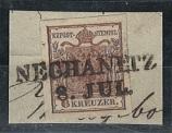 Briefstück - Österr. Nr. 4HI mit Langstpl. NECHANITZ Müller 100 P., - Briefmarken und Ansichtskarten