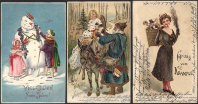 ca.210 AK - Motivkarten Ostern Krampus, - Stamps and postcards