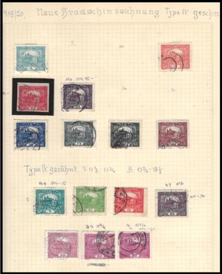 gestempelt/Briefstück - Tschechoslowakei Sammlung 1918-39, - Briefmarken und Ansichtskarten