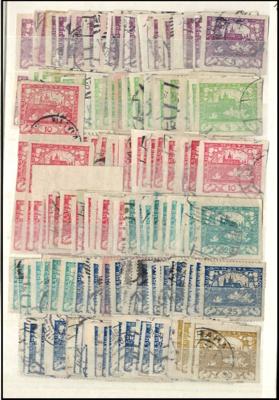 gestempelt - Partie Dubl. CSSR vor 1918 sowie Ungarn etc., - Stamps and postcards