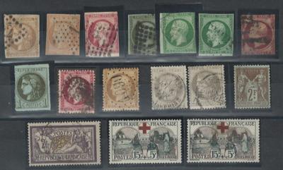 gestempelt/*/(*) - Reichh. Partie klassisches Frankreich mit vielen besseren Werten, - Stamps and postcards