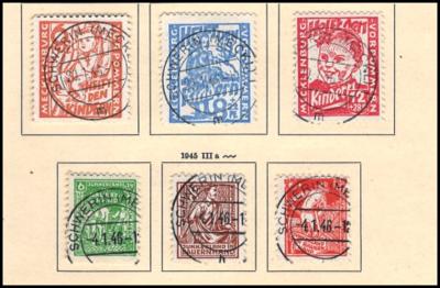 gestempelt - Sowjet. Zone und DDR Sammlung 1945-1969 in Schaubek DDR fast komplett (es fehlt Bl.8A), - Stamps and postcards