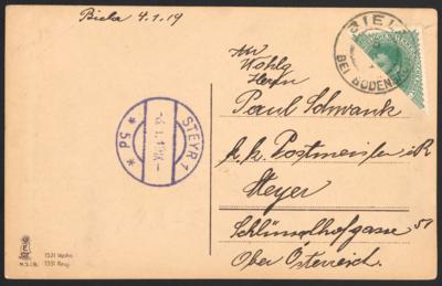 Poststück/Briefstück - Tschechosl. 1919 - 20 Kaiser - Briefmarken und Ansichtskarten