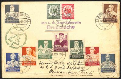 Poststück - Dt. Reich Zeppelin 1931/38 10 Belege versch. Fahrten meist Süd- u. Nordamerika, - Francobolli e cartoline