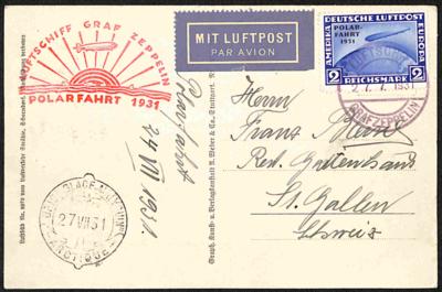 Poststück - Dt. Reich Zeppelin 1931 Polarfahrt - Briefmarken und Ansichtskarten