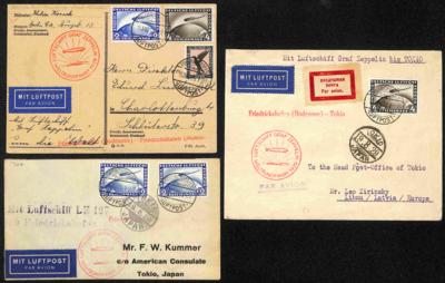 Poststück - Dt. Reich Zeppelin Flugpost - Briefmarken und Ansichtskarten