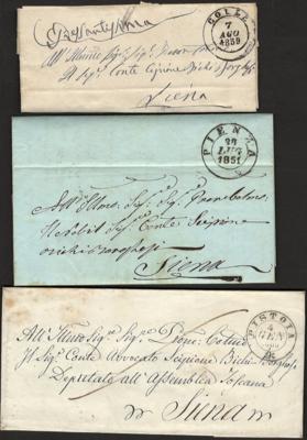 Poststück - Itaien - Partie markenlose Post meist 1850er, - Briefmarken und Ansichtskarten