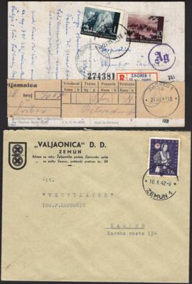 Poststück - Kroatien 1941/1945 Partie Poststücke mit einigen interessanten Karten u. Briefen, - Známky a pohlednice