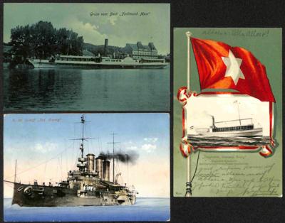 Poststück - Marine -25 AK u.a. S. M. S. Saida, - Stamps and postcards