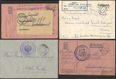 Poststück - Österr. Feldpost WK I - Partie Kavallerie - Einheiten, - Briefmarken und Ansichtskarten