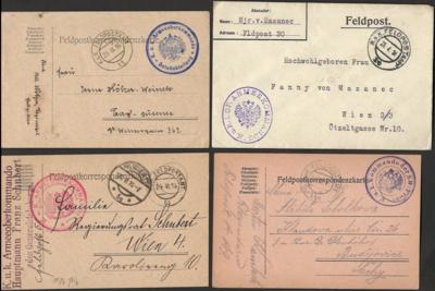 Poststück - Österr. Feldpost WK I - Spezialsammlung Heereskörper mit Armeeoberkommando - Heeresfronkommandos - Korps etc., - Briefmarken und Ansichtskarten