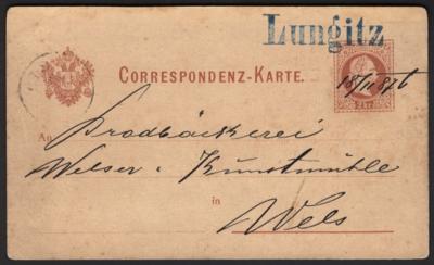 Poststück - Österr. Monarchie "Lungitz" - Briefmarken und Ansichtskarten