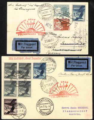 Poststück - Österr. Zeppelin Flugpost - Briefmarken und Ansichtskarten