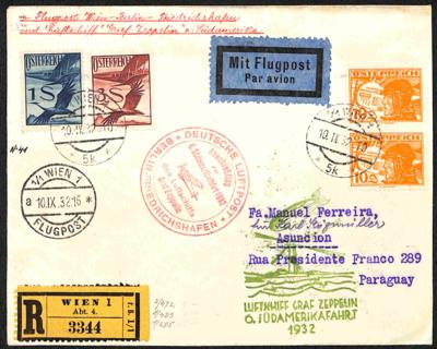 Poststück - Österr. Zeppelin Flugpost - Briefmarken und Ansichtskarten