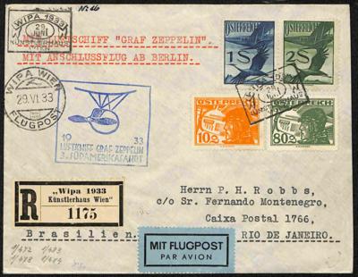 Poststück - Österr. Zeppelin Flugpost - Francobolli e cartoline