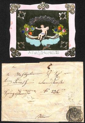 Poststück - Österreich 1850 Nr.2H I auf Stadtbrief in Wien breitrandig, - Briefmarken und Ansichtskarten